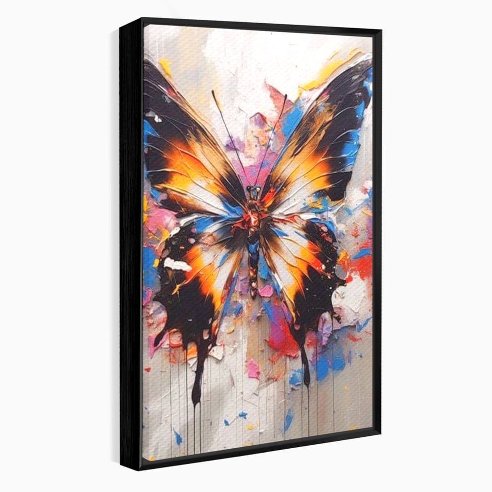 Tablou Canvas Premium, LuxCanva® M1123, Aripile unui Artist, Fluture, Insecta, Aripi, Multicolor, Pigment, Vopsea, Textura, Acuarela, Pictura, Haos, Arta, Birou, Living, Camera Copil