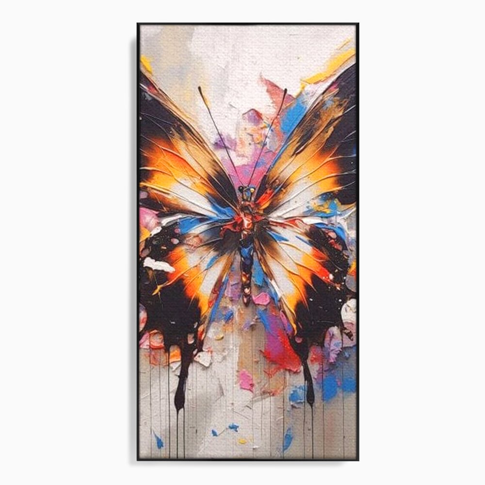 Tablou Canvas Premium, LuxCanva® M1123, Aripile unui Artist, Fluture, Insecta, Aripi, Multicolor, Pigment, Vopsea, Textura, Acuarela, Pictura, Haos, Arta, Birou, Living, Camera Copil