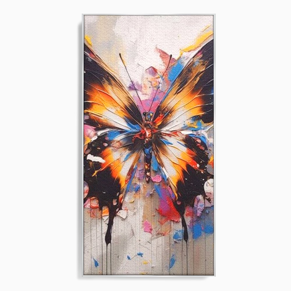 Tablou Canvas Premium, LuxCanva® M1123, Aripile unui Artist, Fluture, Insecta, Aripi, Multicolor, Pigment, Vopsea, Textura, Acuarela, Pictura, Haos, Arta, Birou, Living, Camera Copil