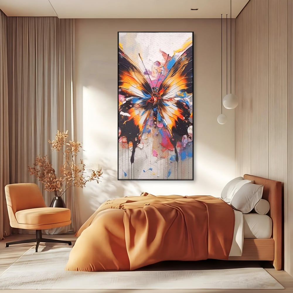 Tablou Canvas Premium, LuxCanva® M1123, Aripile unui Artist, Fluture, Insecta, Aripi, Multicolor, Pigment, Vopsea, Textura, Acuarela, Pictura, Haos, Arta, Birou, Living, Camera Copil