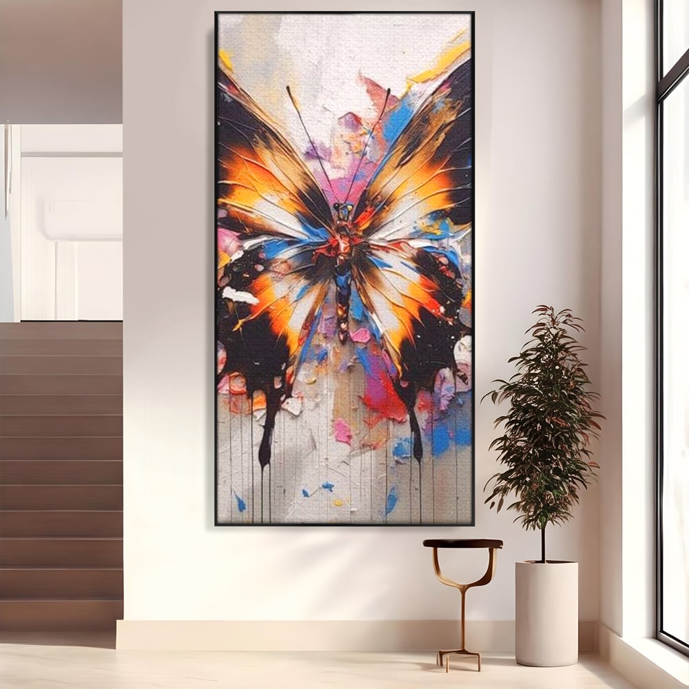 Tablou Canvas Premium, LuxCanva® M1123, Aripile unui Artist, Fluture, Insecta, Aripi, Multicolor, Pigment, Vopsea, Textura, Acuarela, Pictura, Haos, Arta, Birou, Living, Camera Copil