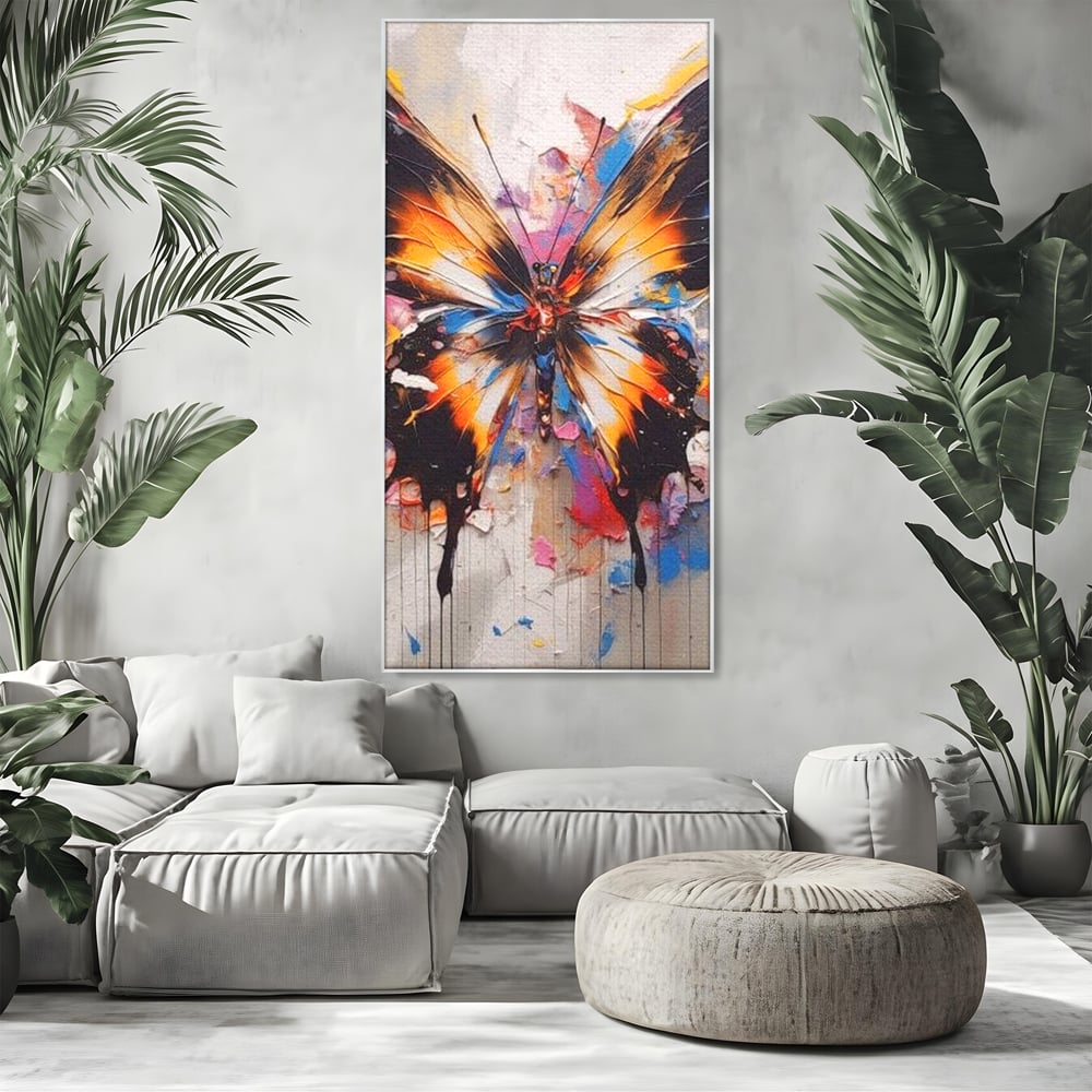 Tablou Canvas Premium, LuxCanva® M1123, Aripile unui Artist, Fluture, Insecta, Aripi, Multicolor, Pigment, Vopsea, Textura, Acuarela, Pictura, Haos, Arta, Birou, Living, Camera Copil