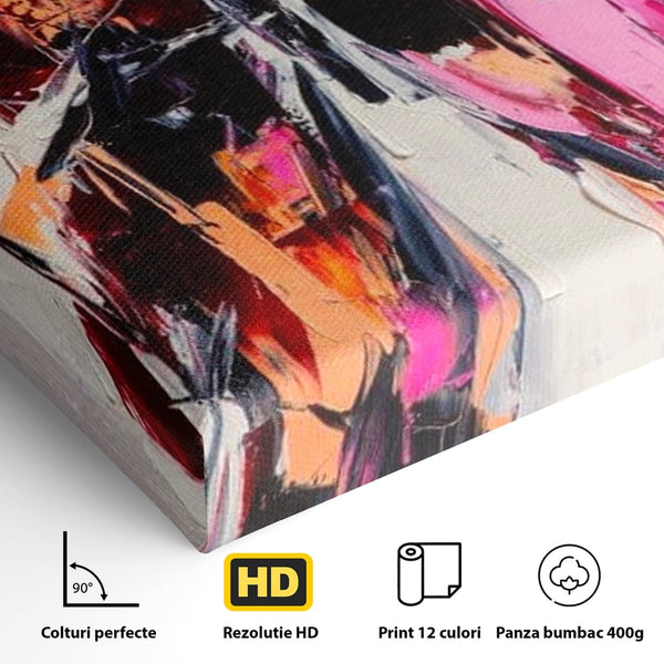 Tablou Canvas Premium, LuxCanva® M1124, Poveste in Graffiti, Pictura, Graffiti, Vopsea, Fluture, Insecta, Modern, Arta, Abstract, Metamorfoza, Textura, Birou, Living, Camera Copil
