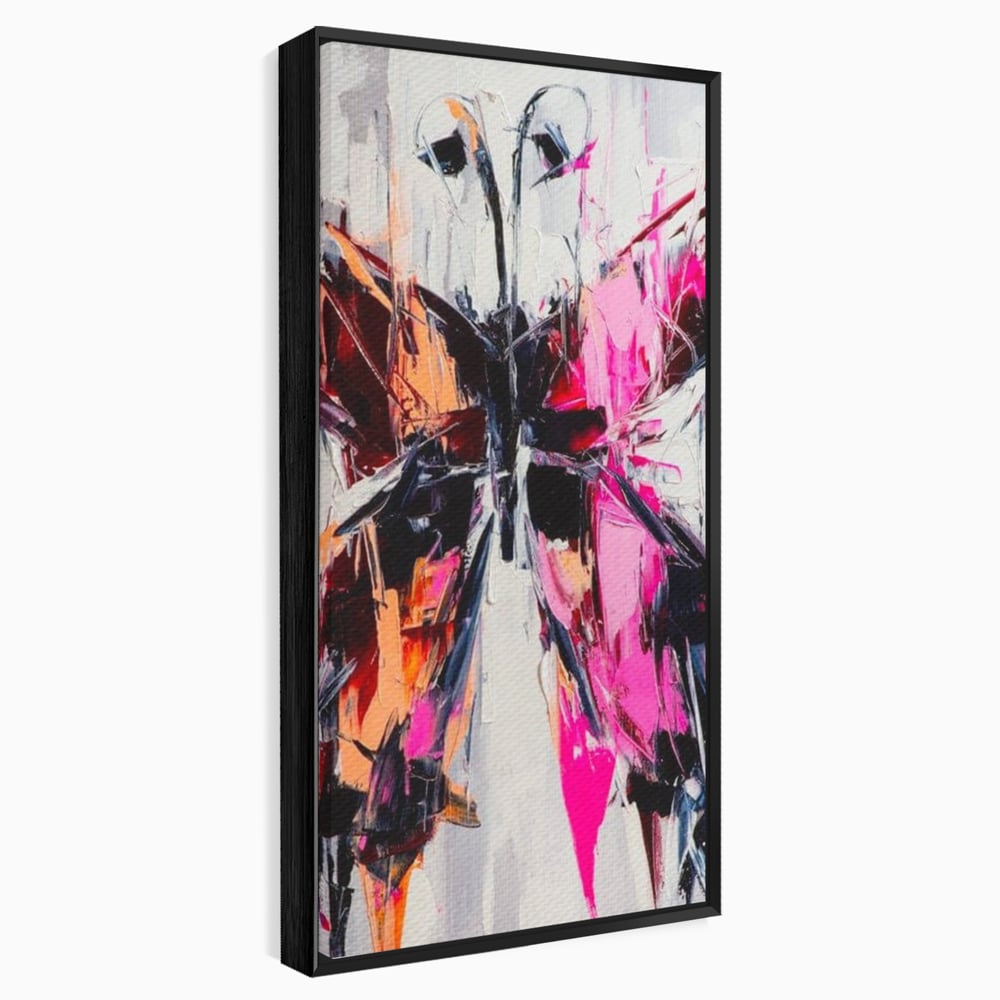 Tablou Canvas Premium, LuxCanva® M1124, Poveste in Graffiti, Pictura, Graffiti, Vopsea, Fluture, Insecta, Modern, Arta, Abstract, Metamorfoza, Textura, Birou, Living, Camera Copil