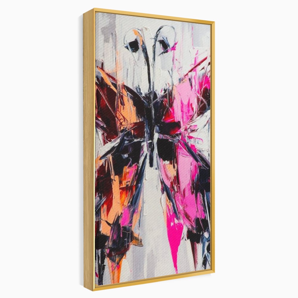 Tablou Canvas Premium, LuxCanva® M1124, Poveste in Graffiti, Pictura, Graffiti, Vopsea, Fluture, Insecta, Modern, Arta, Abstract, Metamorfoza, Textura, Birou, Living, Camera Copil