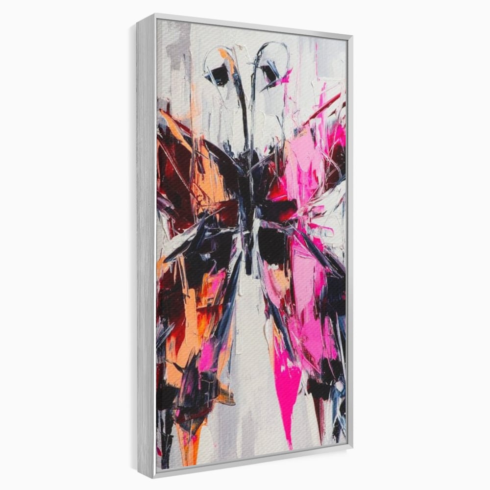 Tablou Canvas Premium, LuxCanva® M1124, Poveste in Graffiti, Pictura, Graffiti, Vopsea, Fluture, Insecta, Modern, Arta, Abstract, Metamorfoza, Textura, Birou, Living, Camera Copil
