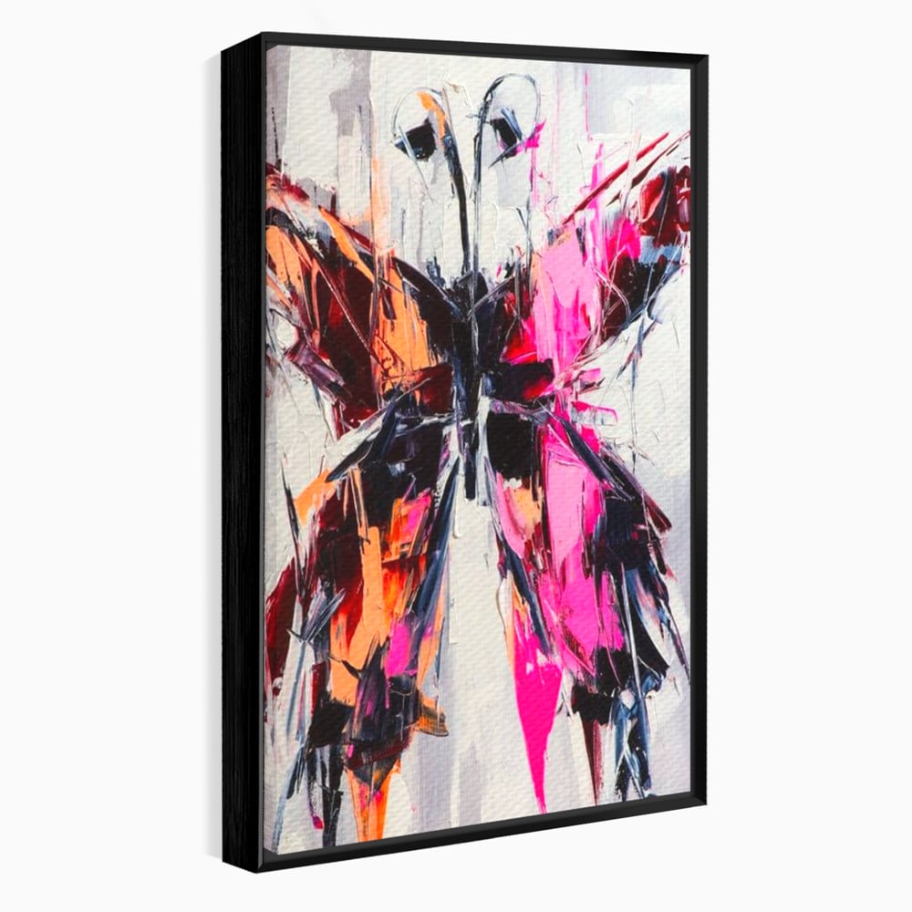Tablou Canvas Premium, LuxCanva® M1124, Poveste in Graffiti, Pictura, Graffiti, Vopsea, Fluture, Insecta, Modern, Arta, Abstract, Metamorfoza, Textura, Birou, Living, Camera Copil