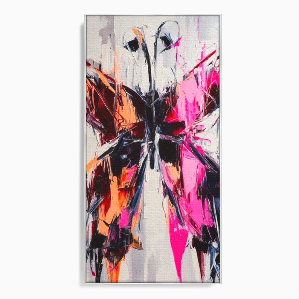 Tablou Canvas Premium, LuxCanva® M1124, Poveste in Graffiti, Pictura, Graffiti, Vopsea, Fluture, Insecta, Modern, Arta, Abstract, Metamorfoza, Textura, Birou, Living, Camera Copil