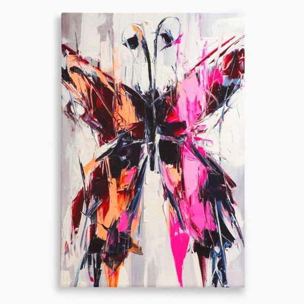 Tablou Canvas Premium, LuxCanva® M1124, Poveste in Graffiti, Pictura, Graffiti, Vopsea, Fluture, Insecta, Modern, Arta, Abstract, Metamorfoza, Textura, Birou, Living, Camera Copil