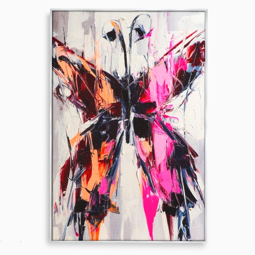 Tablou Canvas Premium, LuxCanva® M1124, Poveste in Graffiti, Pictura, Graffiti, Vopsea, Fluture, Insecta, Modern, Arta, Abstract, Metamorfoza, Textura, Birou, Living, Camera Copil