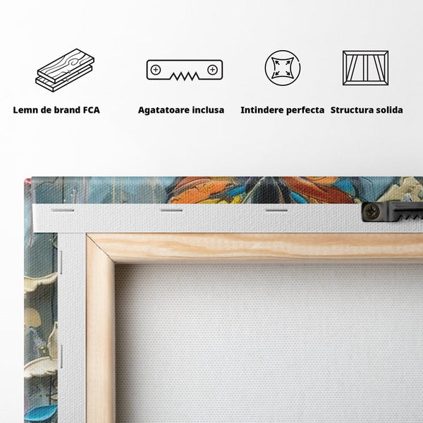 Tablou Canvas Premium, LuxCanva® M1125, Regina Fluturilor, Feminin, Fata, Rochie, Metamorfoza, Aripi, Fluturi, Pictura, Modern, Arta, Oniric, Transformare, Birou, Living, Camera Copil