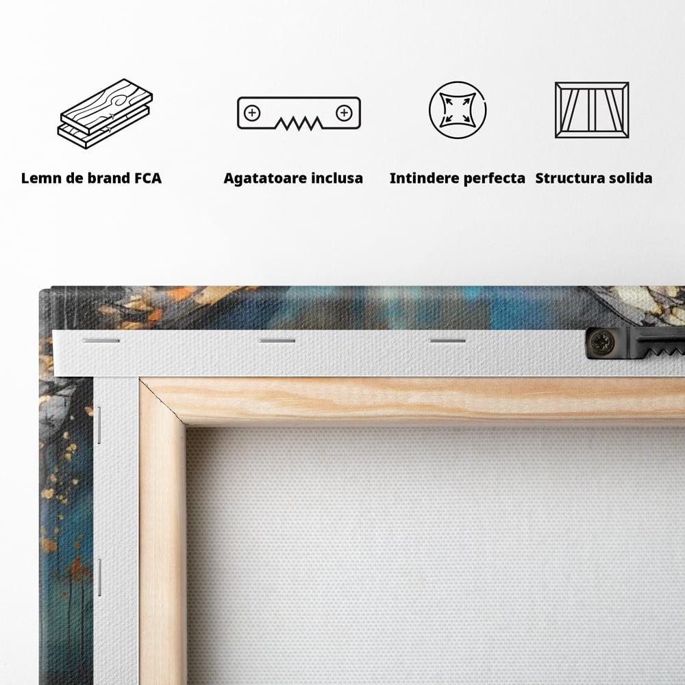 Tablou Canvas Premium, LuxCanva® M1129, Zbor Incandescent, Fluture, Aripi, Flori, Petale, Cupru, Auriu, Modern, Abstract, Tablou, Insecta, Pictura, Luciu, Birou, Living, Camera Copil