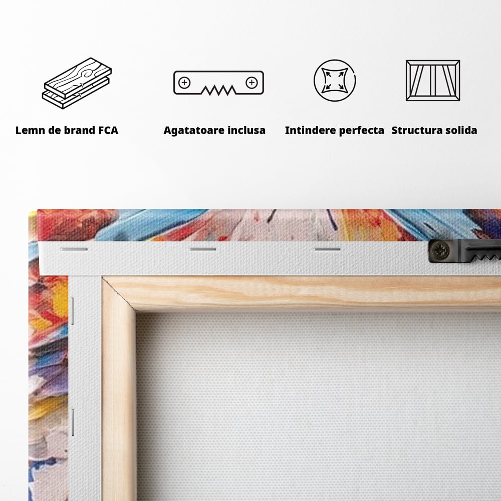 Leinwand Premium Canvas Wandkunst, LuxCanva® M1138, Fliegen durch die Schatten, Gemälde, mehrfarbig, Schmetterling, Flügel, Fliegen, Leinwand, Street Art, Gemälde, Moderne Kunst, Abstrakt, Kreativität, Büro, Wohnen, Kinderzimmer