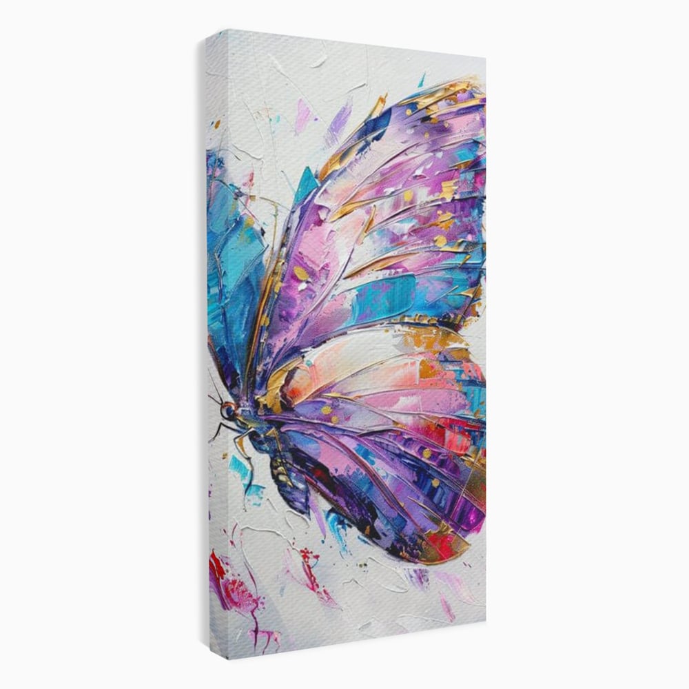 Tablou Canvas Premium, LuxCanva® M1139, Aripi de Ametist, Pastel, Violet, Vis, Aripi, Pictura, Fluture, Zbor, Arta Moderna, Abstract, Eleganta, Ametist, Birou, Living, Camera Copil