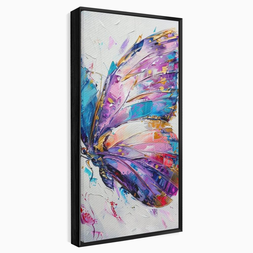 Tablou Canvas Premium, LuxCanva® M1139, Aripi de Ametist, Pastel, Violet, Vis, Aripi, Pictura, Fluture, Zbor, Arta Moderna, Abstract, Eleganta, Ametist, Birou, Living, Camera Copil