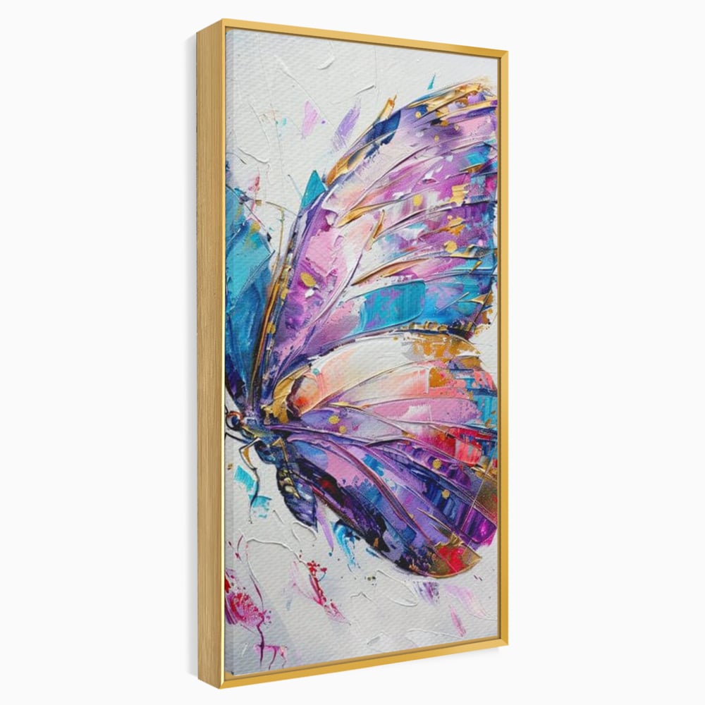 Tablou Canvas Premium, LuxCanva® M1139, Aripi de Ametist, Pastel, Violet, Vis, Aripi, Pictura, Fluture, Zbor, Arta Moderna, Abstract, Eleganta, Ametist, Birou, Living, Camera Copil
