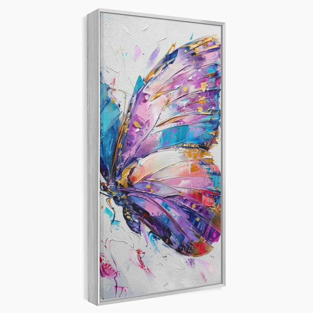 Tablou Canvas Premium, LuxCanva® M1139, Aripi de Ametist, Pastel, Violet, Vis, Aripi, Pictura, Fluture, Zbor, Arta Moderna, Abstract, Eleganta, Ametist, Birou, Living, Camera Copil