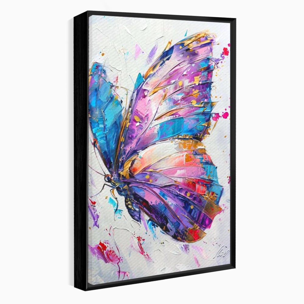 Tablou Canvas Premium, LuxCanva® M1139, Aripi de Ametist, Pastel, Violet, Vis, Aripi, Pictura, Fluture, Zbor, Arta Moderna, Abstract, Eleganta, Ametist, Birou, Living, Camera Copil