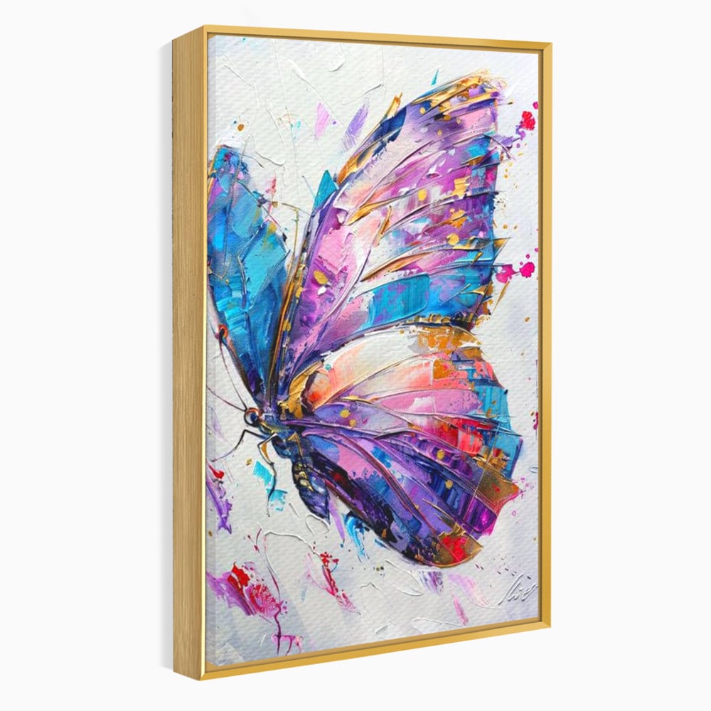 Tablou Canvas Premium, LuxCanva® M1139, Aripi de Ametist, Pastel, Violet, Vis, Aripi, Pictura, Fluture, Zbor, Arta Moderna, Abstract, Eleganta, Ametist, Birou, Living, Camera Copil