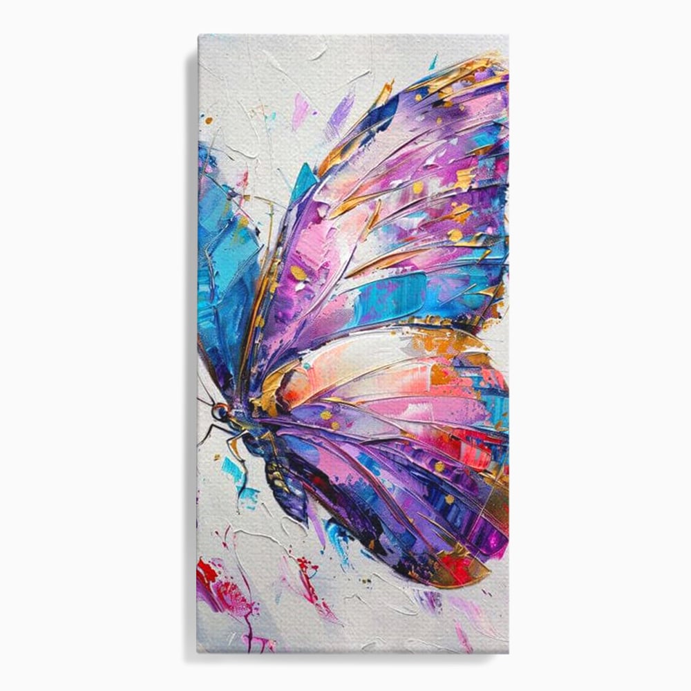 Tablou Canvas Premium, LuxCanva® M1139, Aripi de Ametist, Pastel, Violet, Vis, Aripi, Pictura, Fluture, Zbor, Arta Moderna, Abstract, Eleganta, Ametist, Birou, Living, Camera Copil