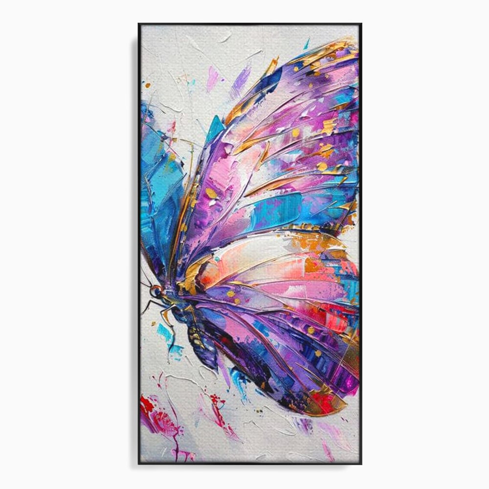 Tablou Canvas Premium, LuxCanva® M1139, Aripi de Ametist, Pastel, Violet, Vis, Aripi, Pictura, Fluture, Zbor, Arta Moderna, Abstract, Eleganta, Ametist, Birou, Living, Camera Copil