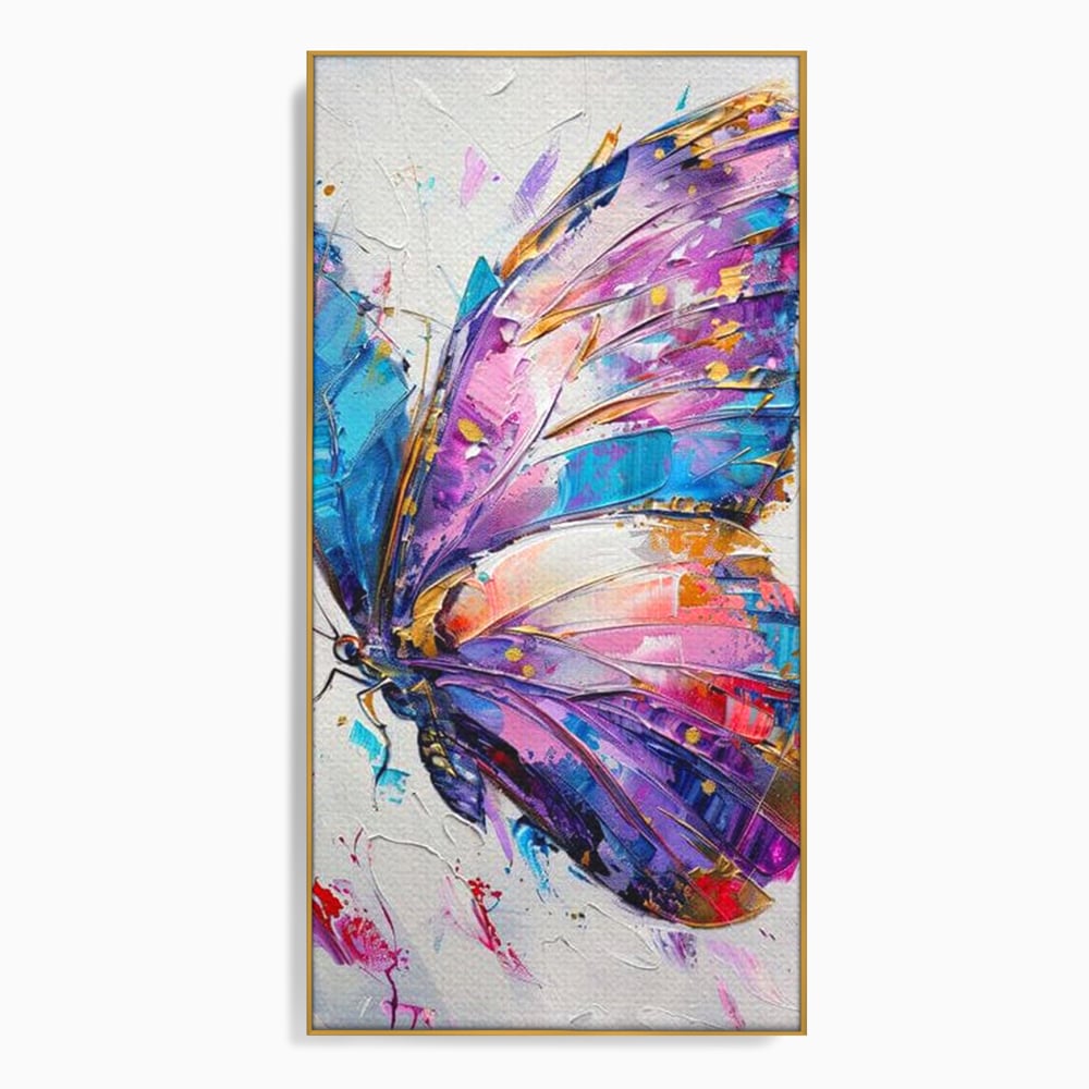 Tablou Canvas Premium, LuxCanva® M1139, Aripi de Ametist, Pastel, Violet, Vis, Aripi, Pictura, Fluture, Zbor, Arta Moderna, Abstract, Eleganta, Ametist, Birou, Living, Camera Copil