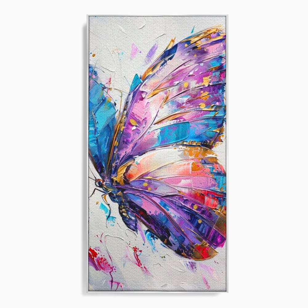 Tablou Canvas Premium, LuxCanva® M1139, Aripi de Ametist, Pastel, Violet, Vis, Aripi, Pictura, Fluture, Zbor, Arta Moderna, Abstract, Eleganta, Ametist, Birou, Living, Camera Copil