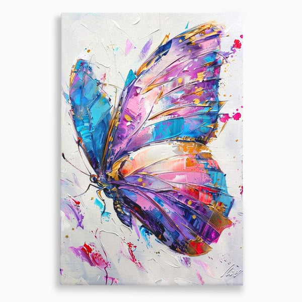 Tablou Canvas Premium, LuxCanva® M1139, Aripi de Ametist, Pastel, Violet, Vis, Aripi, Pictura, Fluture, Zbor, Arta Moderna, Abstract, Eleganta, Ametist, Birou, Living, Camera Copil