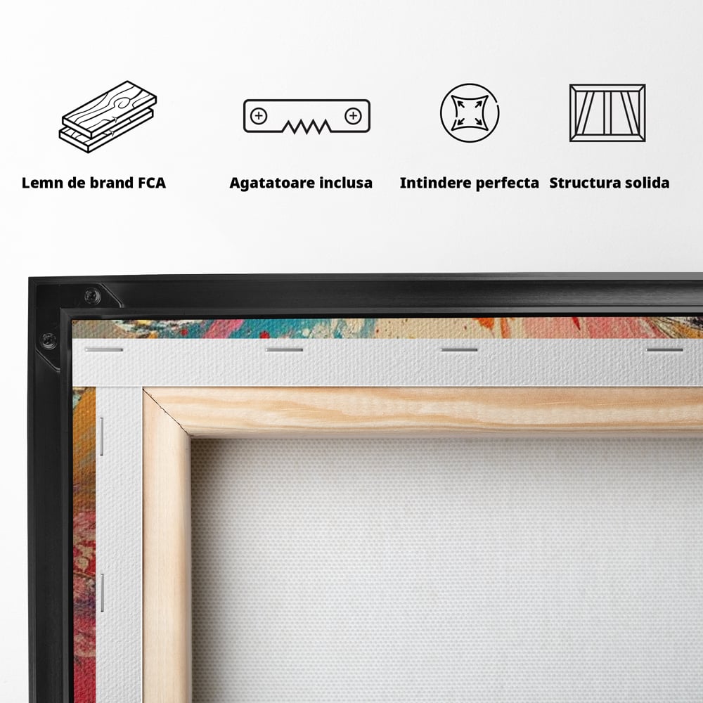 Leinwand Wandkunst Canvas Premium, LuxCanva® M1141, Herbst Schmetterling, Orange, Farbig, Farbig, Malerei, Moderne Kunst, Flügel, Schmetterling, Jahreszeit, Herbst, Spritzer, Urban, Büro, Wohnen, Kinderzimmer