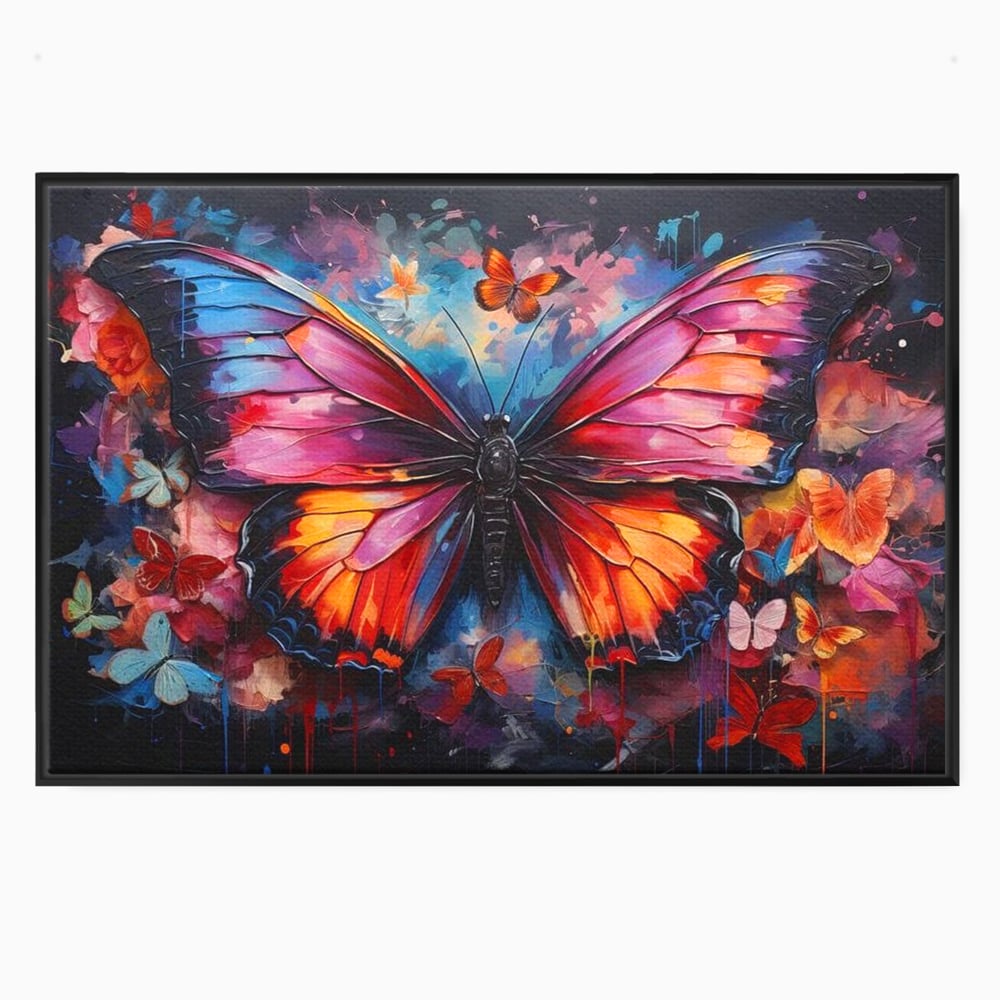 Leinwandbilder Premium, LuxCanva® M1142, Schmetterling Universum, Nacht, Dunkelheit, Degrade, Schmetterlinge, Insekten, Lebendige Farben, Traum, Fantastisch, Intensiv, Moderne Kunst, Büro, Wohnen, Kinderzimmer
