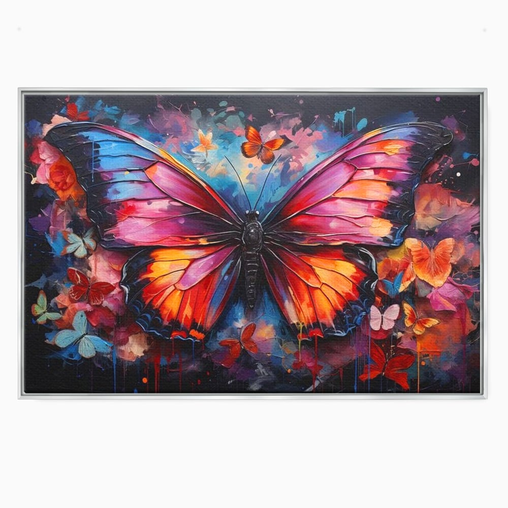 Leinwandbilder Premium, LuxCanva® M1142, Schmetterling Universum, Nacht, Dunkelheit, Degrade, Schmetterlinge, Insekten, Lebendige Farben, Traum, Fantastisch, Intensiv, Moderne Kunst, Büro, Wohnen, Kinderzimmer