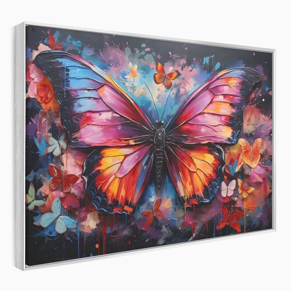 Leinwandbilder Premium, LuxCanva® M1142, Schmetterling Universum, Nacht, Dunkelheit, Degrade, Schmetterlinge, Insekten, Lebendige Farben, Traum, Fantastisch, Intensiv, Moderne Kunst, Büro, Wohnen, Kinderzimmer