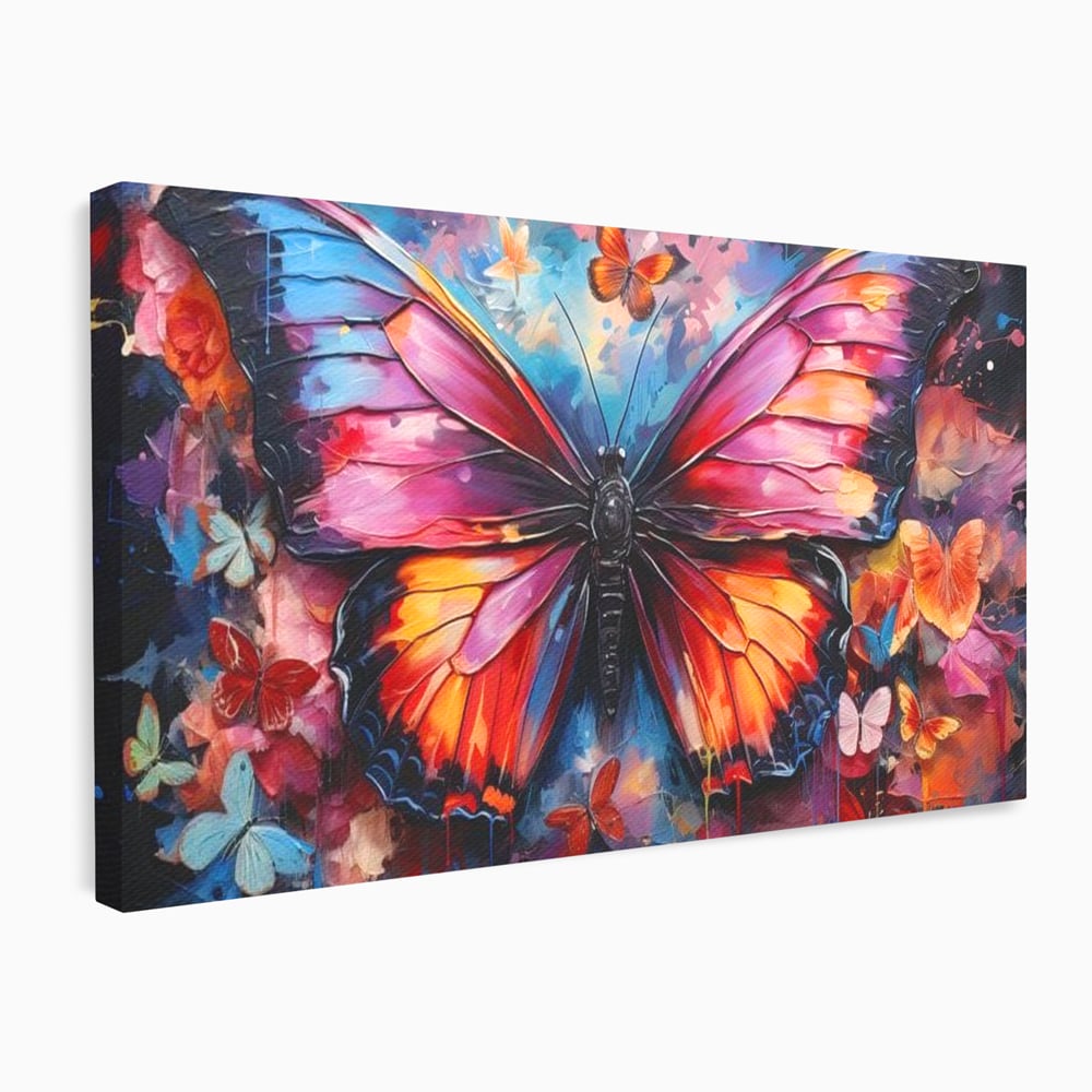 Leinwandbilder Premium, LuxCanva® M1142, Schmetterling Universum, Nacht, Dunkelheit, Degrade, Schmetterlinge, Insekten, Lebendige Farben, Traum, Fantastisch, Intensiv, Moderne Kunst, Büro, Wohnen, Kinderzimmer