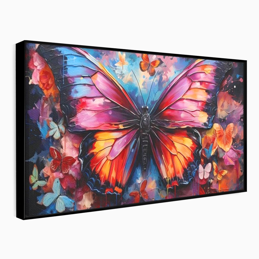 Leinwandbilder Premium, LuxCanva® M1142, Schmetterling Universum, Nacht, Dunkelheit, Degrade, Schmetterlinge, Insekten, Lebendige Farben, Traum, Fantastisch, Intensiv, Moderne Kunst, Büro, Wohnen, Kinderzimmer