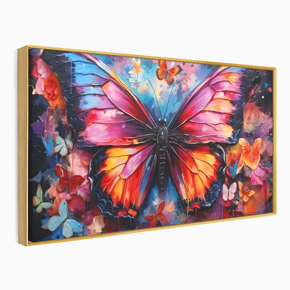 Leinwandbilder Premium, LuxCanva® M1142, Schmetterling Universum, Nacht, Dunkelheit, Degrade, Schmetterlinge, Insekten, Lebendige Farben, Traum, Fantastisch, Intensiv, Moderne Kunst, Büro, Wohnen, Kinderzimmer