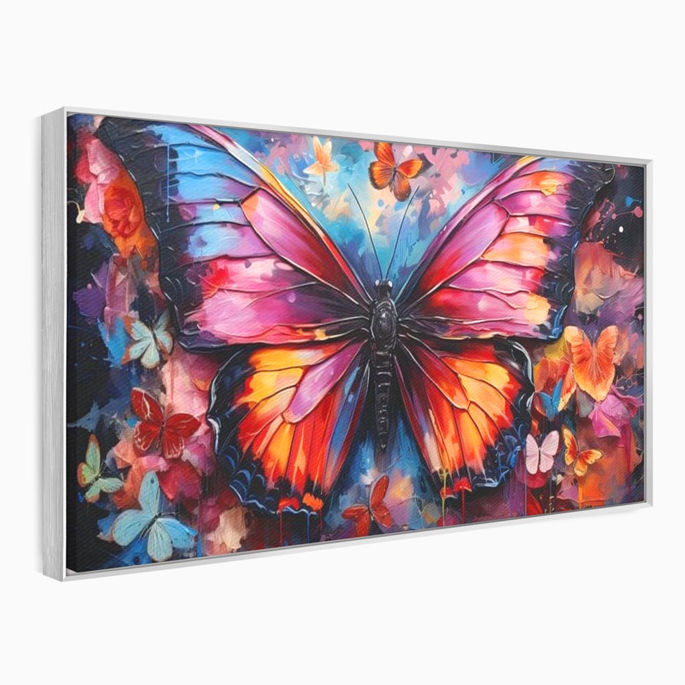 Leinwandbilder Premium, LuxCanva® M1142, Schmetterling Universum, Nacht, Dunkelheit, Degrade, Schmetterlinge, Insekten, Lebendige Farben, Traum, Fantastisch, Intensiv, Moderne Kunst, Büro, Wohnen, Kinderzimmer
