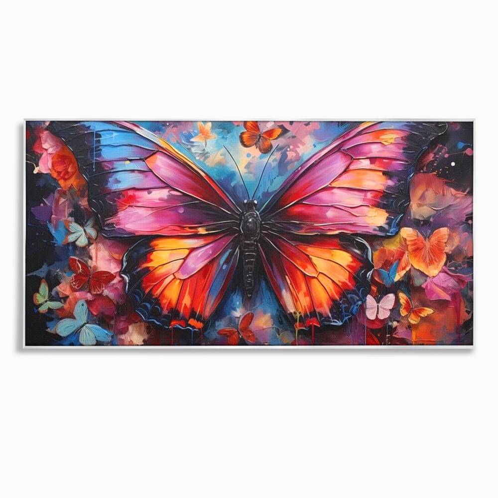 Leinwandbilder Premium, LuxCanva® M1142, Schmetterling Universum, Nacht, Dunkelheit, Degrade, Schmetterlinge, Insekten, Lebendige Farben, Traum, Fantastisch, Intensiv, Moderne Kunst, Büro, Wohnen, Kinderzimmer