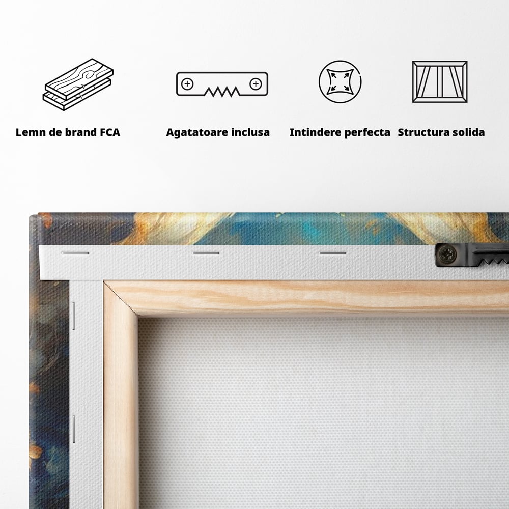 Tablou Canvas Premium, LuxCanva® M1143, Magie Translucida, Sidef, Regal, Diafan, Magie, Aripi, Flori, Elegant, Angelic, Eteric, Transparent, Fantastic, Fluture, Birou, Living, Camera Copil