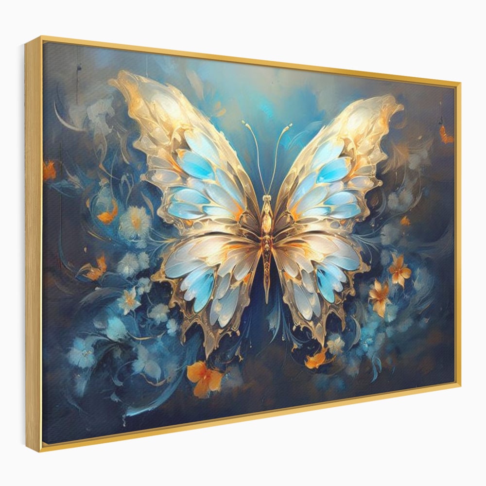 Tablou Canvas Premium, LuxCanva® M1143, Magie Translucida, Sidef, Regal, Diafan, Magie, Aripi, Flori, Elegant, Angelic, Eteric, Transparent, Fantastic, Fluture, Birou, Living, Camera Copil