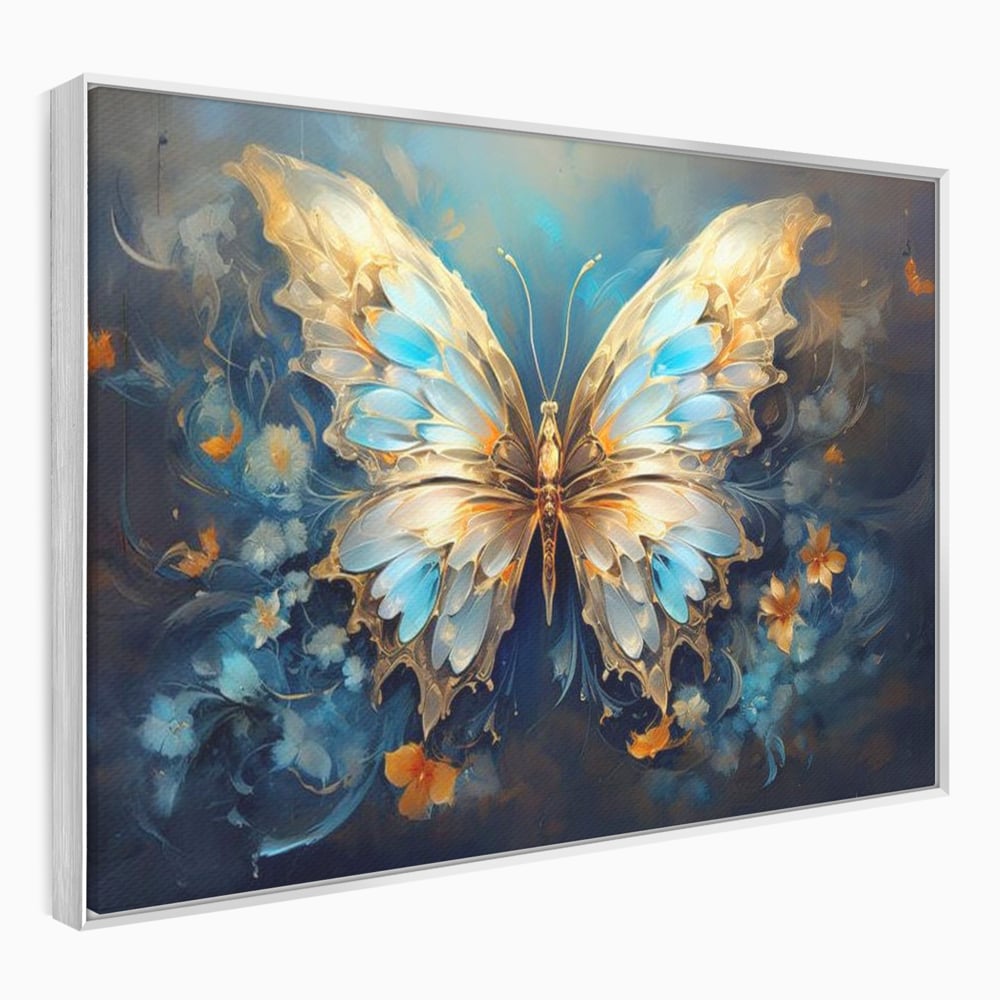 Tablou Canvas Premium, LuxCanva® M1143, Magie Translucida, Sidef, Regal, Diafan, Magie, Aripi, Flori, Elegant, Angelic, Eteric, Transparent, Fantastic, Fluture, Birou, Living, Camera Copil