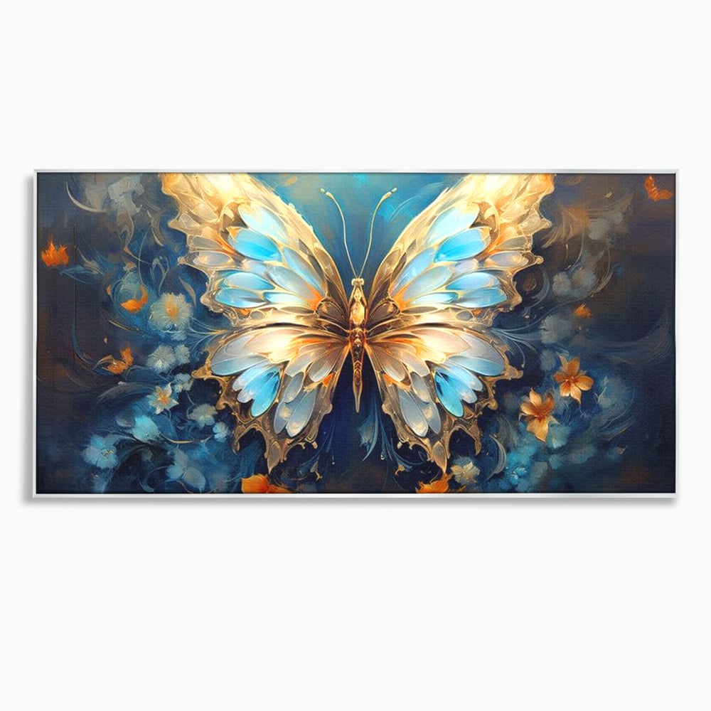 Tablou Canvas Premium, LuxCanva® M1143, Magie Translucida, Sidef, Regal, Diafan, Magie, Aripi, Flori, Elegant, Angelic, Eteric, Transparent, Fantastic, Fluture, Birou, Living, Camera Copil