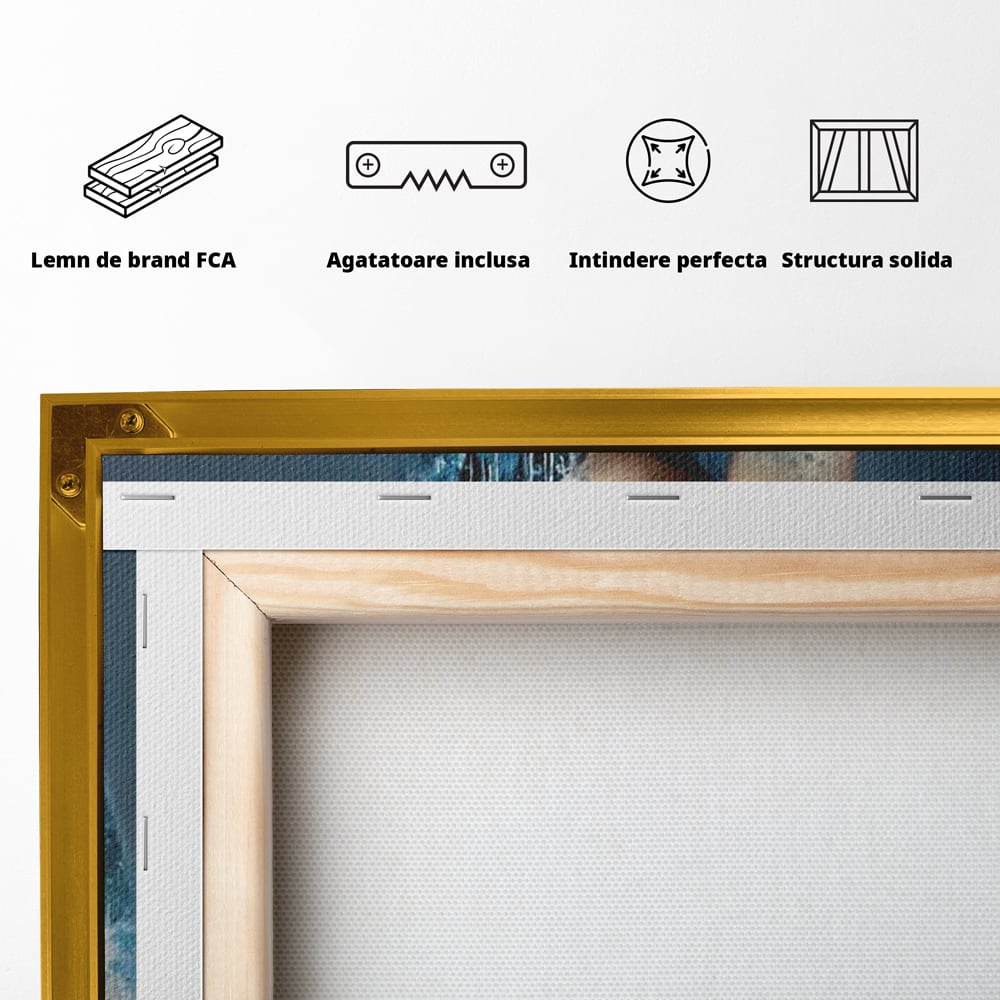 Tablou Canvas Premium, LuxCanva® M1148, Imbratisarea Fluturilor, Portret, Femeie, Fluturi, Aripi, Pictura, Albastru, Magic, Emotie, Vis, Arta Moderna, Frumusete, Birou, Living, Camera Copil