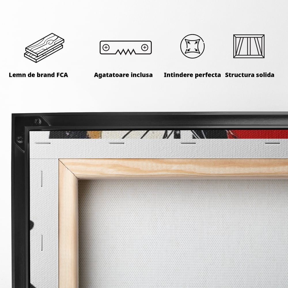 Leinwand Premium Canvas Wandkunst, LuxCanva® M1154, Symmetrie in Streifen, Linien, Punkte, Grafik, Urban, Abstrakt, Street Art, Graffiti, Chromatisch, Schmetterling, Flügel, Fliegen, Büro, Wohnen, Kinderzimmer