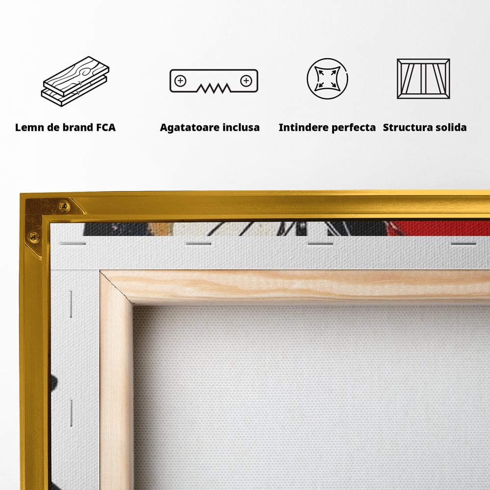 Leinwand Premium Canvas Wandkunst, LuxCanva® M1154, Symmetrie in Streifen, Linien, Punkte, Grafik, Urban, Abstrakt, Street Art, Graffiti, Chromatisch, Schmetterling, Flügel, Fliegen, Büro, Wohnen, Kinderzimmer