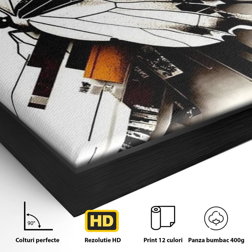 Tablou Canvas Premium, LuxCanva® M1155, Fuziune Geometrica, Aripi, Arhitectura, Urban, Tehnic, Liniar, Puncte, Geometric, Fluture, Design, Arta Moderna, Birou, Living, Camera Copil