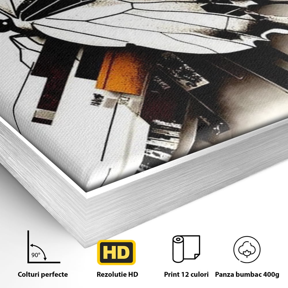 Tablou Canvas Premium, LuxCanva® M1155, Fuziune Geometrica, Aripi, Arhitectura, Urban, Tehnic, Liniar, Puncte, Geometric, Fluture, Design, Arta Moderna, Birou, Living, Camera Copil