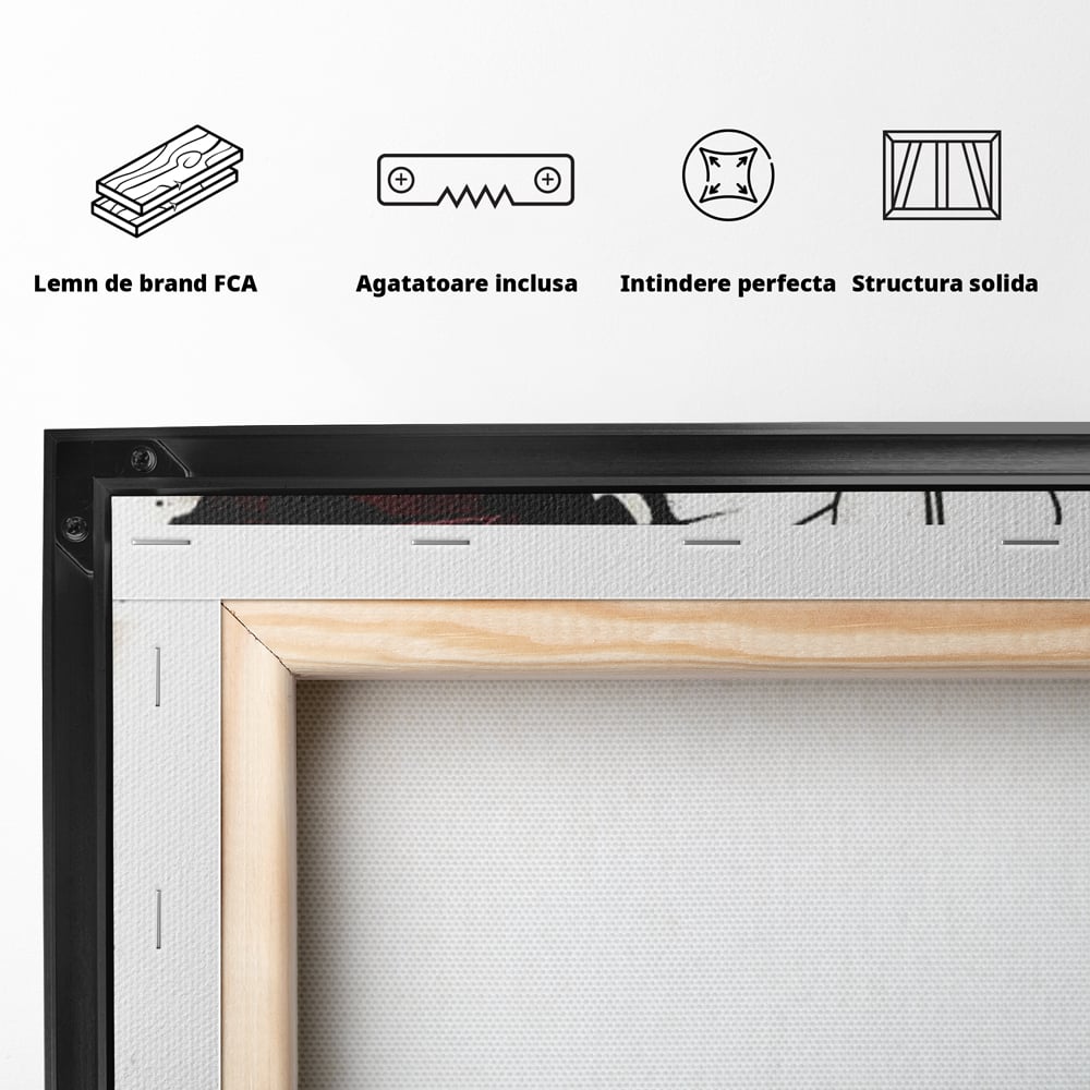 Tablou Canvas Premium, LuxCanva® M1155, Fuziune Geometrica, Aripi, Arhitectura, Urban, Tehnic, Liniar, Puncte, Geometric, Fluture, Design, Arta Moderna, Birou, Living, Camera Copil
