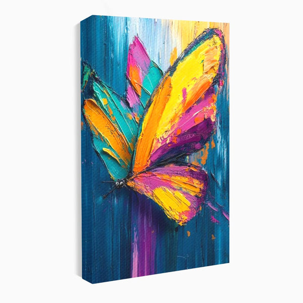 Tablou Canvas Premium, LuxCanva® M1157, Portal de Culoare, Pictura, Culori Vibrante, Intens, Dinamic, Abstract, Culoare, Textura, Desen, Acrilic, Fluture, Modern, Birou, Living, Camera Copil