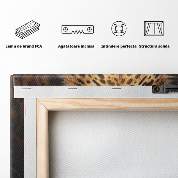 Tablou Canvas Premium, LuxCanva® M1163, Felina din Umbra, Jaguar, Vanatoare, Salbaticie, Jungla, Exotic, Animal, Felina, Umbra, Natura, Camuflaj, Privire, Birou, Living, Camera Copil