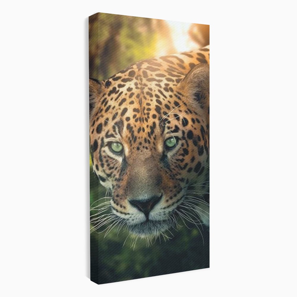 Tablou Canvas Premium, LuxCanva® M1163, Felina din Umbra, Jaguar, Vanatoare, Salbaticie, Jungla, Exotic, Animal, Felina, Umbra, Natura, Camuflaj, Privire, Birou, Living, Camera Copil